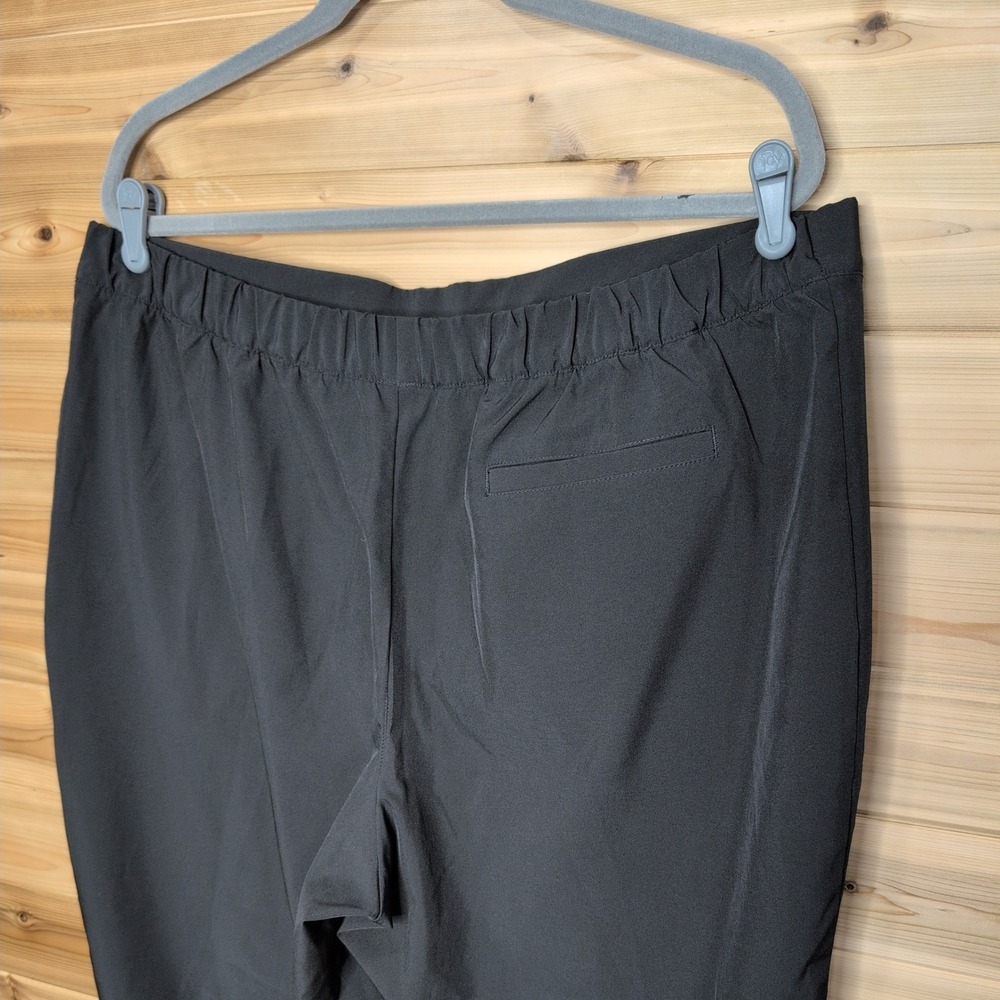 Garnet Hill Tapered Pull On Pants Black Recycled Stretch Ankle Pants XL - Picture 3 of 11